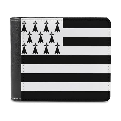 Brittany Flag Mens Short Wallet，coin Wallet, Card Bag, Certificate Storage Bag