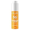 Olay Vitamin C Brighten & Glow 3in1 Moisturising Fluid SPF50+ Hydrating Skincare Moisturiser and Primer with Niacinamide, Provides Hydration, Glow, UV Protection, and Helps Correct Dark Spots, 50ml