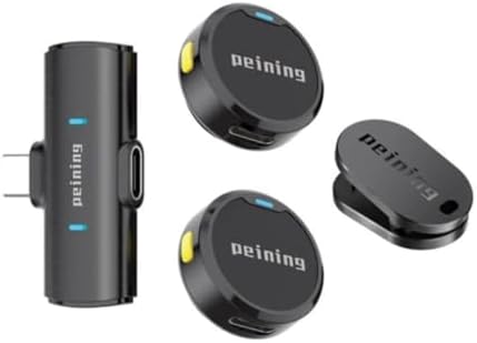 Microfone de Lapela Sem Fio Bluetooth Kit 2 Microfonones Abafamen...