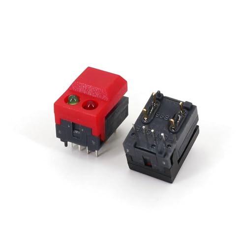 Interruptor táctil PB86-A2 SPDT momentáneo con LED rojo y verde para control de escenario 5