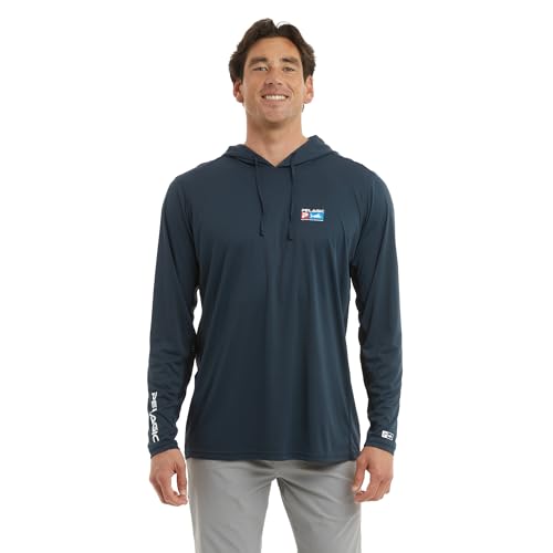 PELAGIC Apparel Men's Vaportek Reel Flag Hooded Fishing Shirt2
