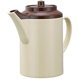 Service Ideas TS612ST/BR Double Wall Teapot, 16 oz., Plastic, Stone/Brown