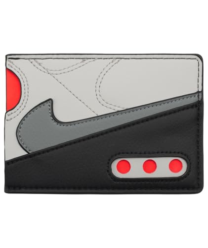 Nike Icon Air Max 90 Card Wallet Wallet Credit Cards License Cards Grey, Grey Red, Standard, Casual