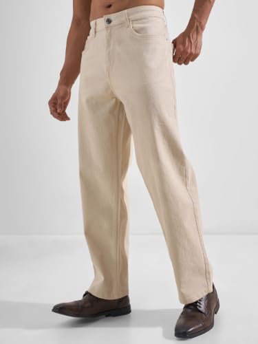 Image of Highlander Men Men's Straight Relaxed Fit Jeans | Stretchable | Everyday Comfort & Style| Jeans for Man|Premium Cotton Blend