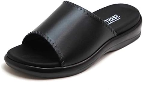 MANA レザーオープントゥサンダル 黒茶 楽天市場】レザー サンダル