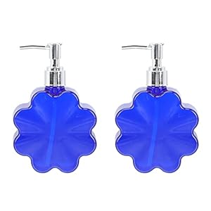 Healifty Lege Shampoo Fles met Pomp Acryl Bloem Vorm Fles Hervulbare Dispensing Containers Badkamer Shampoo Fles Lotion…