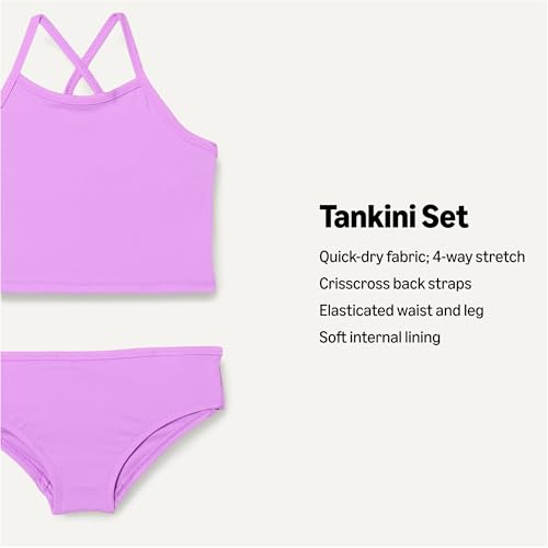 Image of Amazon Essentials Girls and Toddlers' Tankini Set