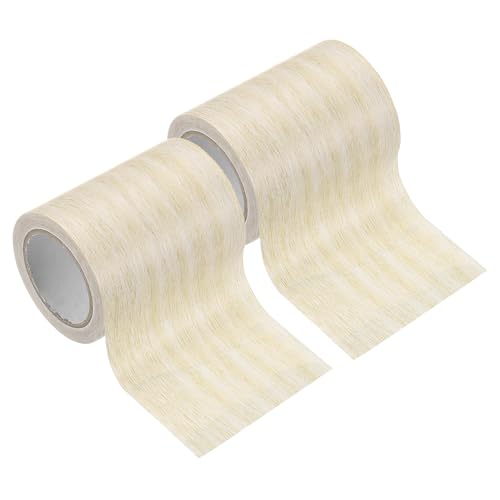 Image of PATIKIL Wood Grain Tape 3.1 inch x 15 Ft, 2 Pcs Self-Adhesive Wood Texture Repair Tape Realistic Wood Effect Contact Paper Patch for Furniture Cabinets Floor Walls Home, Light Yellow Oak
