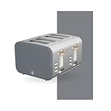 Almacenamiento de cable Swan ST14620GRYN Tostador (4 Rebanada(s), Gris, Acero Inoxidable, 1500 W, 330 mm, 290 mm)