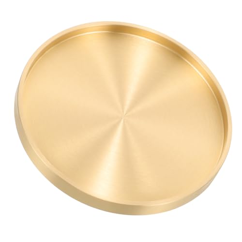 LABRIMP Drink Coaster Tea Cup Mat Bronze Drink Coasters Tea Cup Holder Decorative Saucer Heatproof for Tabletop