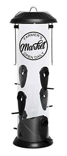 Wild Wings Deco Farmhouse Bird Feeder, Black