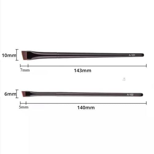 2x Pincel Profissional Chanfrado Desing Sobrancelha Henna Delinear Olhos Delineador* - PJAT