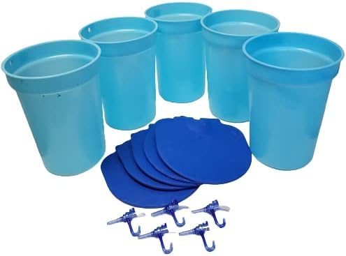 Maple Syrup Backyard Starter Kit Blue 2 Gal Poly Sap Bucket Kit, with Lids and Spouts