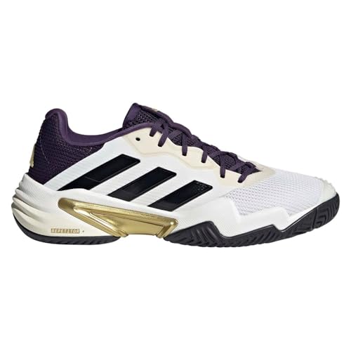 Tênis ADIDAS Barricade 13 Masculino (ALLCOURT) Core White/Core Black/Aurora Plum (BR, Adulto, Numérico, 41)
