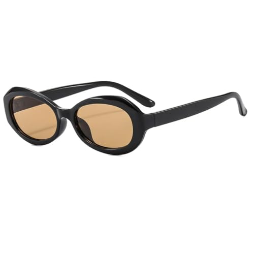 Lunettes de soleil ovales punk élégance rétro vintage pour femme