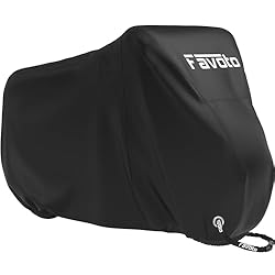 Favoto Funda para Bicicleta Exterior, 210D Oxford ...: Buen Material - Hecho de tela Oxford 210D, con alta densidad y es muy resistente, no se rasgará fácilmente. Protege eficazmente su bicicleta de la lluvia, el polvo, los excrementos de aves, el calor, los rayos UV y el mal tiempo. Además, la cubierta ...