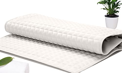 Baby Bath Mat For Tub Non Slip, Bathtub Mat Non Slip, Xbison Bath Tub Shower Mat For Kids Baby Toddler 15.5 X 27 X 0.5 Inch - With Over 700 Air-Filled Pockets & 200 Suction Cups & Natural Rubber #TOP6