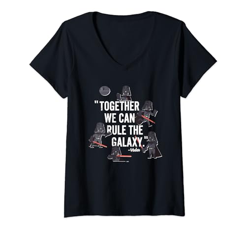 T-shirt Star Wars Darth Vader col V la mode pour les fans de la saga