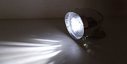 Chrome 3 Led Bicycle Bike Visor Bullet Headlamp Headlight Front/Tail Light New #TOP4