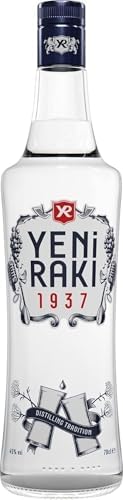 Yeni Rakı 1937 70cl, 45% ABV, World's No1 Rakı Brand, Premium Authentic Turkish Aniseed Spirit, 500-Year-Old Rakı Culture, Award-Winning Product, Suitable for Rakı Cocktails, Made in Türkiye