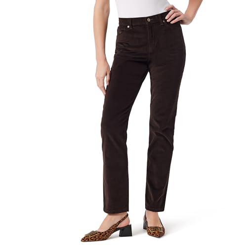 Gloria Vanderbilt Womens Amanda Corduroy Slim High Rise Pant Standard