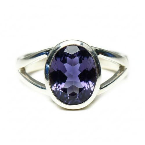 Bague chakras en argent contre le stress avec pierre 5 carats