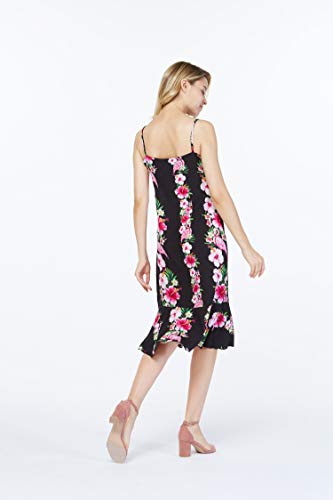 Image of Women's Hawaiian Mermaid Ruffle Dress Signature Prints | Mermaid Silhouette; Ruffle Hem; Soft Rayon Fabric; Signature Floral Prints; Resort Vacation Style