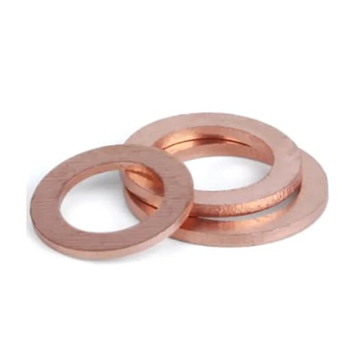 Mdingbao-シールワッシャー M5 M6 M8- M24 Solid Pure Copper Oil Plugs Washer O-ring Gasket Motorcycle Sump Flat Sealing Spacers, しっかりと耐久性が
