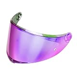 LMBN Visiera del casco, Visiera for casco K6 for AGV K6S, visiera di ricambio for da moto, antigraffio, antivento, integrale (trasparente, giorno e notte)(Deep Purple)