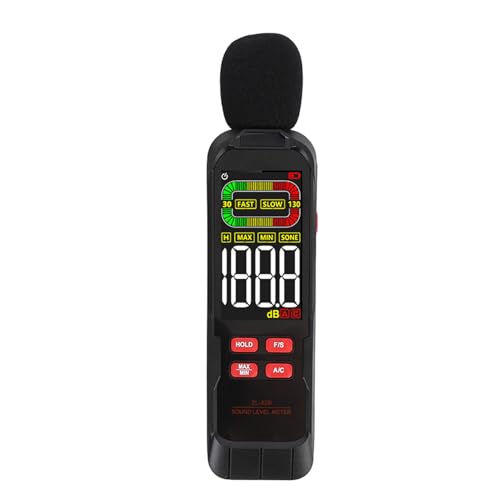 Decibel Meter, Portable Sound Level Meter Sound Meter Decibel Meter Sound Level Reader with AC Weighting LCD Color Screen Backlight for Home Construction Site