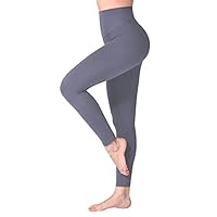 SINOPHANT High Waisted Leggings for Women, Buttery Soft Elastic Opaque Tummy Control Leggings, Plus Size Workout Gym Yoga(Grey1,S-M)