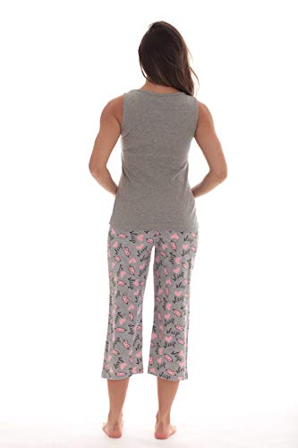 Just Love Womens Pajamas Cotton Capri Set 6329-10381-Gry-L #TOP2