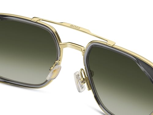 HUGO BOSS Boss 1724/S FT3 Men's Sunglasses Grey Gold 55/19/150, Grey gold, 55/19/1504