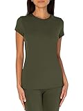Smart & Sexy Women's Naked Foundation Fashion Basics, Olive Night Tee, Small-Medium
