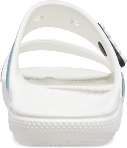 Sandália Crocs Classic TieDye Graphic Solarized adulto-unissex, Blue/White, 38
