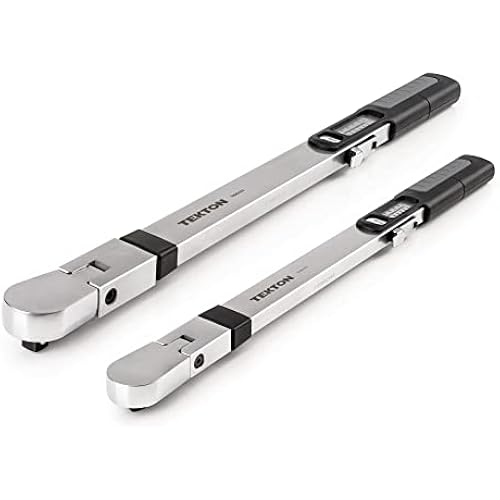 TEKTON 3/8, 1/2 Inch Drive Split Beam Torque Wrench Set, 2-Piece | TRQ99902 | (20 - 100 ft-lb, 40 - 250 ft-lb), 72-Tooth Flex Head, Certificate of Calibration