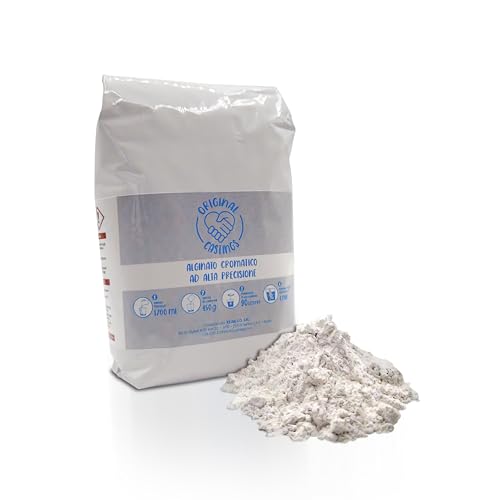 ORIGINAL CASTINGS Alginato para moldes | Alginato cromático para huellas de alta precisión para moldear las manos, molde objetos decorativos y pasatiempos creativos. 450 g
