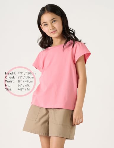 Image of LAPASA Boys & Girls Cotton T-Shirts 4 Pack Tagless Tees for 3T-13Y Kids K01 | Ribbed Crewneck Short Sleeve Undershirts for Toddlers and Teens. Soft, Breathable, Ideal for School /Daily Wear /Sport