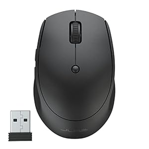 JLab GO Charge Wireless Mouse | Connect Via Bluetooth or USB Wireless Dongle | Multi-Device Toggle | Portable, Ultra-Compact and Lightweight for Work on The Go | Adjustable Tracking | Rechargeable