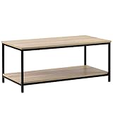 Größe: 100 * 50 * 44；18KG Couchtisch Wohnzimmertisch Sofatisch mit Ablage Metallgestell Holz Stabil Vintage (A)