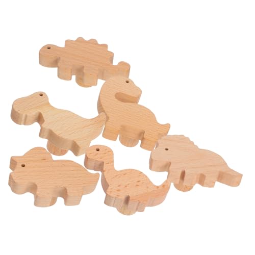 HOLIDYOYO 6 Set Black Wooden Dinosaur Cabinet Knobs Animal Drawer Pulls for Kids Dresser Cute Nursery Pulls with Screws