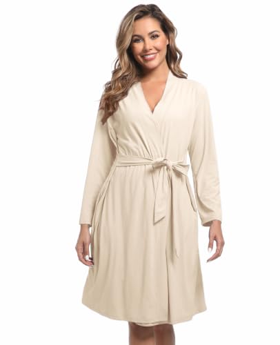 Image of Mommy Robe Set for Maternity with Matching Swaddle Blanket, Delivery Labor Gown Robe for Hospital Women Dress