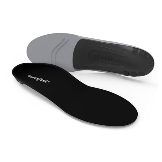 Superfeet Unisex-Adult, Premium Flexible Thin Insoles for Orthotic Support in Tight Shoes, Dress and Athletic Footwear, Black, 9.5-11 Men / 10.5-12 Women