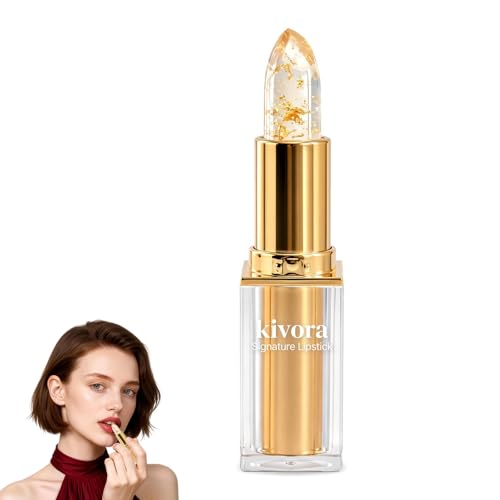 Kivora Lipstick 2026 NEW Kivora Signature Lipstick for Older Women PH Adjusting Colour Changing lip color Long Lasting Moisturizing Lip Stick with Gold Foil for Mature Women (1 Pcs)