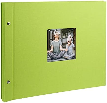Goldbuch Photo Album Trend, Bella Vista, 30 x 25 cm, 40 Black Pages with Glassine Dividers, Extensible, Linen, Black 26977