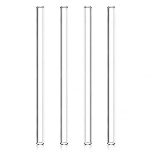 Image of MGLASS - Reusable Glass Straws -Drinking Straw - Tumbler Glass Straw - Perfect Straw for Coffee, Stanley Cup, Tea, Wine, Juice, Water- Aesthetic, Kid Safe & Smooth Rim.