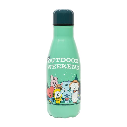 Botella Erik Infantil BT21 - Acero Inoxidable: Botella Agua 260ml para Niños y Niñas - Aislamiento Doble Pared
