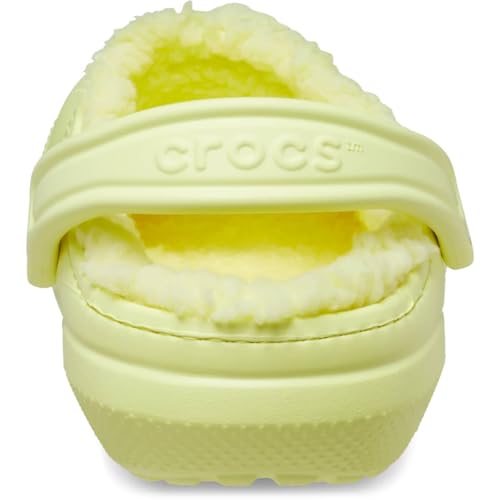 Image of Crocs Unisex Men's and Women's Classic Lined Clog | Fuzzy Slippers, Sulphur, 2 Men /4 Women