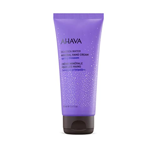 AHAVA Totes Meer Handcreme, Frühlingsblüte - Für Trockene, Rissige Hände, Leicht & Schnell Einziehend, mit Osmoter, Zaubernuss & Allantoin, 3.4 fl.oz