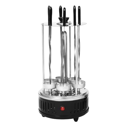 Dönergrill Gyros Grill Kebab Grill Dönergrill Für Zuhause Vertikaler Elektrogrill Elektrisches Grillen 1000W 6 Gabel Elektrischer Drehofen,Geeignet Für Familien, Grills, Restaurants – Bild 8